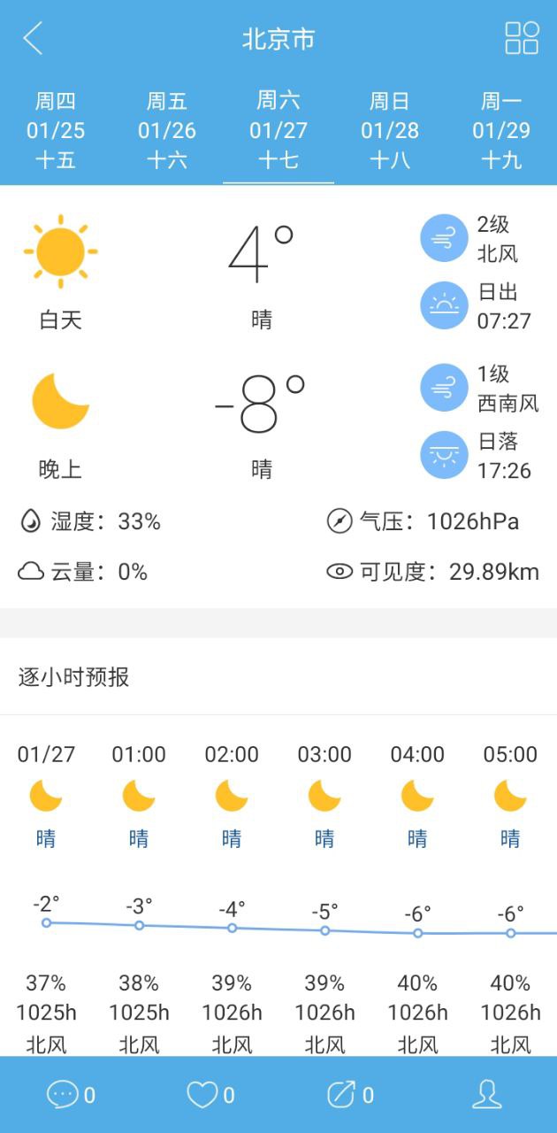 七彩天气预报